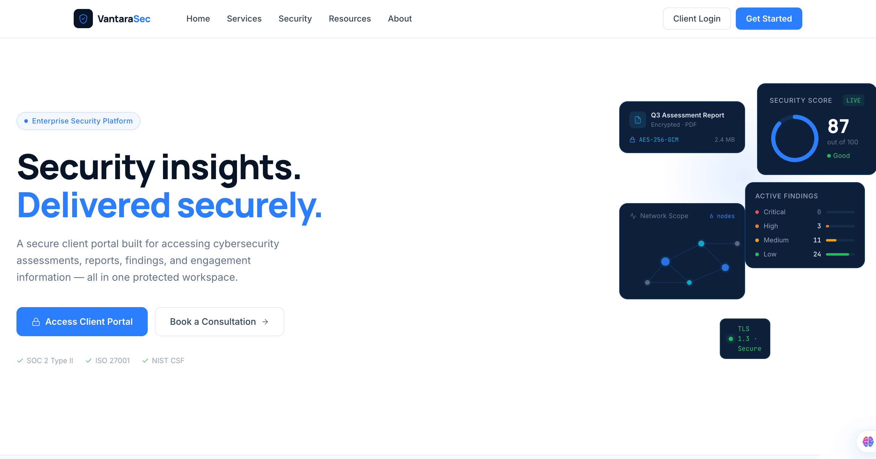 Hardened Client Portal Rebuild for a Cybersecurity Consulting Firm