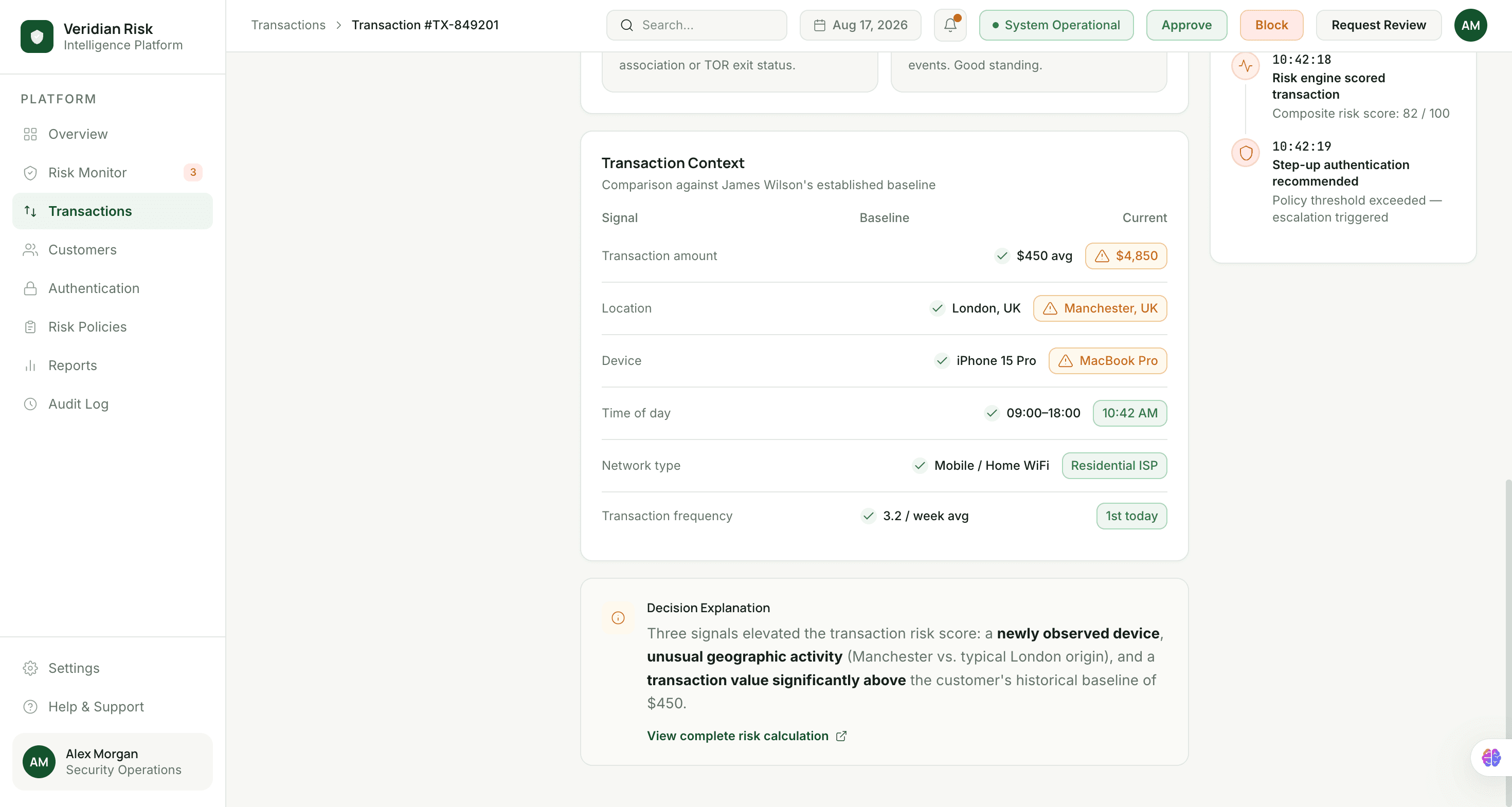 Adaptive Risk-Based Authentication Model for an Online Banking Platform — screenshot 3
